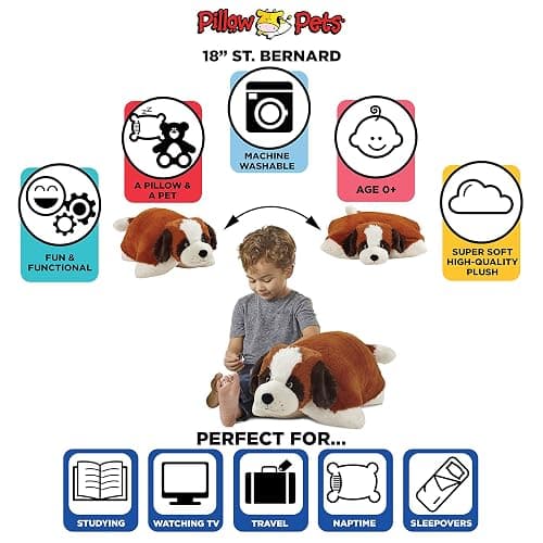 Pillow Pets Originals St. Bernard 18" Stuffed Animal Plush Toy thumbnail 3