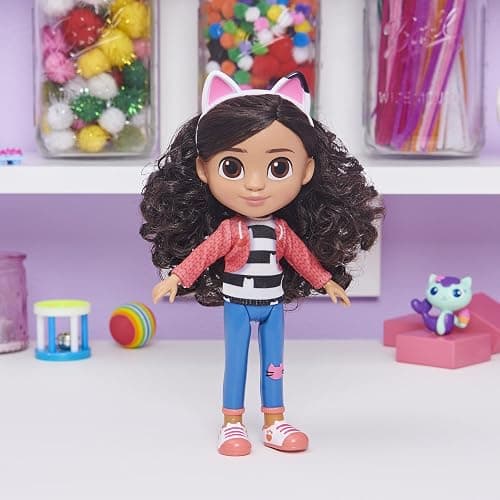 Gabby's Dollhouse 8-inch Gabby Girl Doll | 8-Inch Gabby Doll, Realistic Details, Removable Cat Ears, Soft & Curly Hair, Kids Toys for Girls & Boys Ages 3+ thumbnail 7