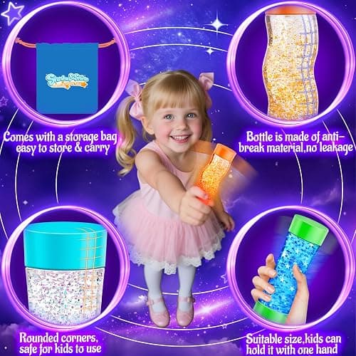 Subao 3 Pack Light Up Sensory Tubes Anxiety Relief Items,Fidget Toys for Kids & Adults,Sensory Toys for Kids with Autism Calm Down Corner Supplies,Preschool & Kindergarten Classroom Must Haves thumbnail 5