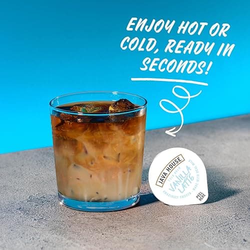 JAVA HOUSE French Vanilla Latte Cold Brew Coffee Pods, (12 Count) Peel and Pour Pods Hot or Iced thumbnail 5