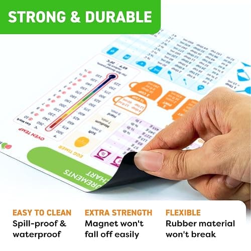 Kitchen Conversion Chart Magnet - Measurements Conversion Chart - Baking Supplies Baking Accessories Cooking Gadgets - Baking Kitchen Cooking Gifts for Women - Kitchen Gadgets thumbnail 7