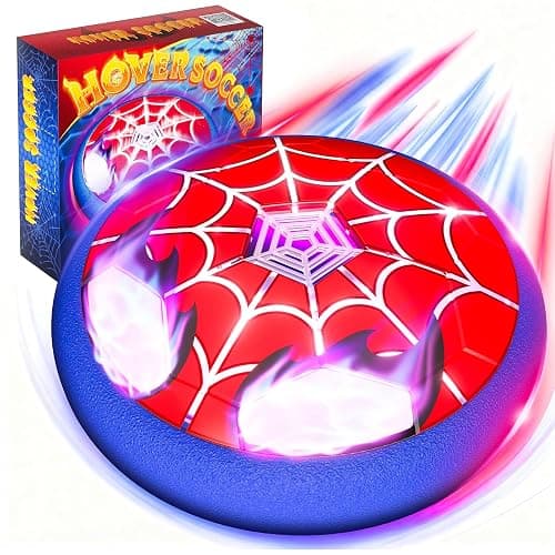 Hover Football Toys for 3-12 Year Old Boys, Football Gifts for Boy with Flashing Eyes & Web, 3 4 5 6 7 8 10 Year Old Boys Gifts Spider Kids Toys Age 3-9 Indoor Party Games Birthday Christams Present - Image 1