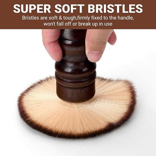 2-in-1 Vinyl Record Cleaning Kit with Stylus Brush - Anti Static Soft Record Cleaning Kit for Albums Record Players - Retro Wooden Handle Record Brush - High Density Microfiber Bristles Vinyl Brush thumbnail 7