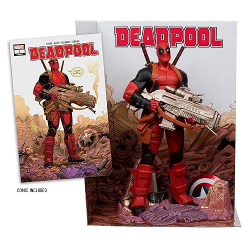 McFarlane Toys- Marvel Deadpool 1:6th Scale Collectible with Scene & Comic (Deadpool #1) thumbnail 3