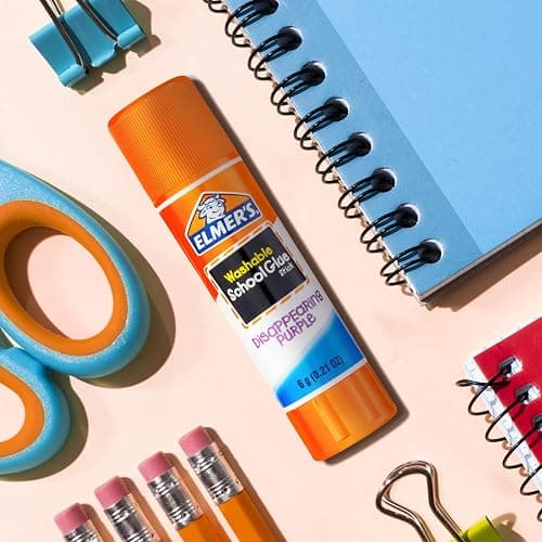 Elmer's Disappearing Purple School Glue Sticks, Washable, 6 Grams, 12 Count - Arts & Crafts, Poster, Projects, Back to School, #1 Teacher Brand thumbnail 5