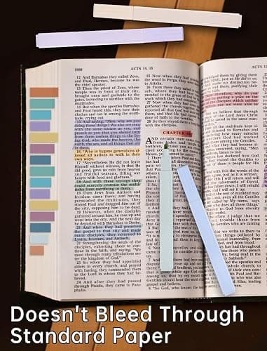NiArt 14 Textmarker Pastell Set, Morandi Farben, Kein Durchbluten Bibelmarker & Gelstifte, Aesthetic Bible Marker mit Haftnotizen und Aufbewahrungsbox, Perfekt für Journal, Bibel, Schulbedarf thumbnail 4