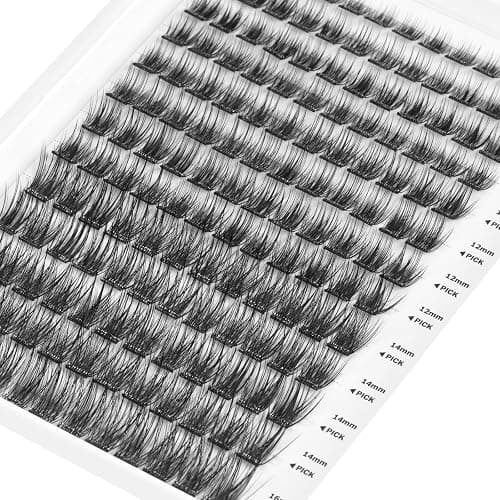 WONSIS Self Adhesive Eyelashes, 156 Pcs Self Adhesive Eyelash Clusters, No Glue Needed, Invisible 2-Strip Tape - Longer Lasting, No Sticky Residue Pre Glued Eyelashes (Volume-Mixed) thumbnail 2