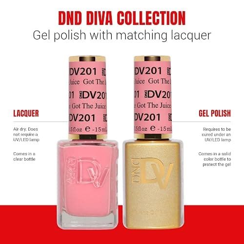 DND Diva Gel Polish Set, First Class Collection, UV/LED GelPolish and Air Dry Nail Lacquer, Matching Chip-Free Polish Duo, 0.5 Fl Oz Each thumbnail 4