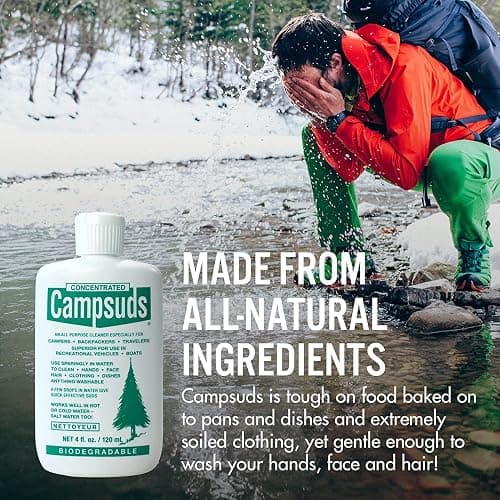 Sierra Dawn Classic Campsuds Biodegradable Camping Soap - The Original Camp Dish Soap, Shampoo, Body Wash - Wilderness Wash for Backpacking & Travel, 4 Fl Oz thumbnail 2