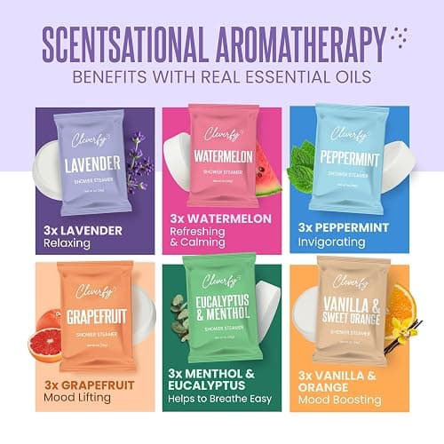 Cleverfy Shower Steamers Aromatherapy – Stocking Stuffers for Teen Girls, Women and Wife – Christmas Gifts for Teens and Women – White Elephant Gifts for Adults – 18 Tablets thumbnail 4