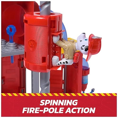 Paw Patrol Fire Rescue Command Center with Marshall Figure, Rescue Fire Truck, Lights, Launcher & Sound Fx, Kids Toys for Boys & Girls Ages 3 and Up thumbnail 6