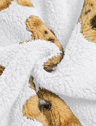 ZAFUL Women's Fuzzy Plush Pajama Pants Drawstring Elastic Waist Wide Leg Teddy Pj Bottoms Lounge Pants thumbnail 8