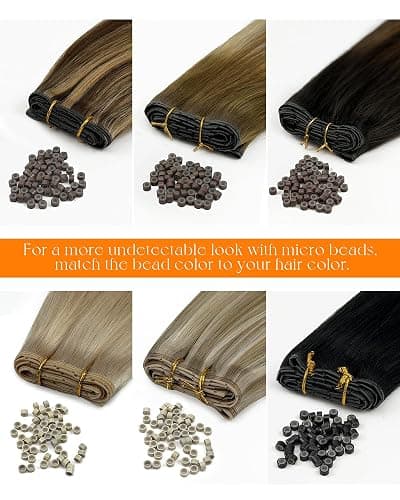 Sunny Hair Butterfly Hair Extensions Human Hair Jet Black Butterfly Genius Weft Hair Extensions Dual-Use Micro Bead Real Human Hair 18 Inch 100G thumbnail 8