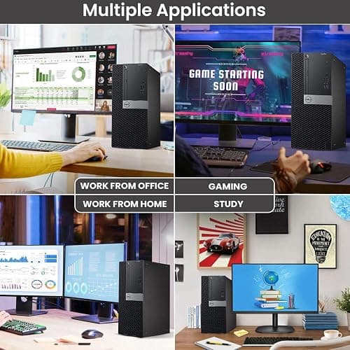 Dell Gaming Tower Desktop PC – Intel Core i5-7500 7th Gen 3.4GHz – 16GB DDR4 RAM – 256GB SSD – GeForce GT 1030 – RGB Keyboard & Mouse – WiFi – Windows 11 Pro – Gaming Computer (Renewed) thumbnail 6