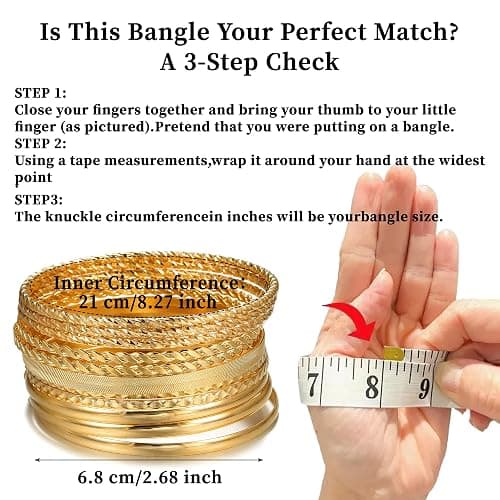 AYWFCBF Gold Bangles for Women, 12 Pcs Boho Stackable Bracelets Multi Layer Textured Chunky Bracelets Jewelry Set for Women thumbnail 6