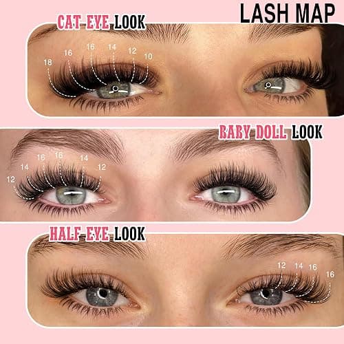 Goddvenus Wispy Lash Clusters Kit Cluster Eyelash Extensions Natural Lash Extension Kit C Curl Fluffy Individual Eyelashes with Bottom Lashes Clusters Waterproof Bond and Seal DIY at Home thumbnail 2