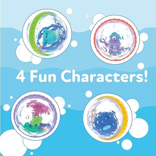 Nuby Bubbly Buds Interactive Bath Set - (4-Pack) Baby Bath Toys - 6+ Months thumbnail 6