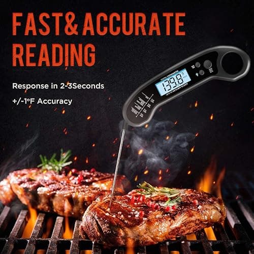 Meat Thermometer Digital, Instant Read Meat ThermometerI for Grill and Cooking, Waterproof Food Thermometer for Kitchen and Outside, BBQ, Turkey, Candy, Liquids, Beef thumbnail 2