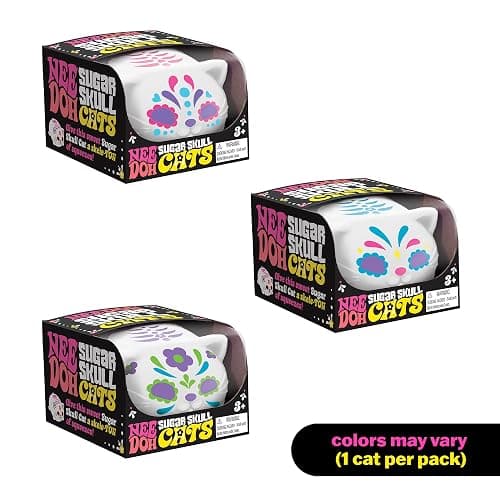 Schylling NeeDoh Sugar Skull Cool Cats - Sensory Squeeze Toy - Assorted Designs - (Pack of 1) thumbnail 3