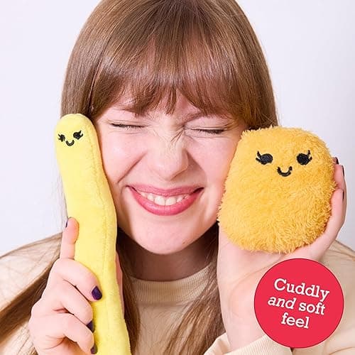 Emotional Support Chicken Nuggets by Relatable, Cuddly Stuffed Animals and Toys, Squishy Toys and Plushies, Great Gift Ideas for Loved Ones of All Ages, Includes 5 Plushies with Carrying Basket thumbnail 8