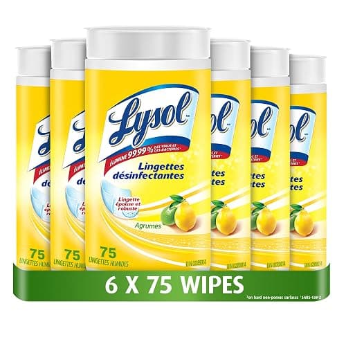 Lysol Disinfecting Wipes, Thick Cleaning Wipes with Micro Pocket Design for Home & Electronics, Kills 99.9% of Germs, Removes Allergens, Citrus Scent, 6 x 75 Count (450 Total Wipes) thumbnail 8