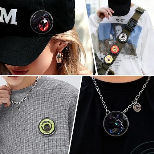 Digital Badge Anime Pins for Backpacks-Digital GIF Photo Video Display | Electronic Badge Personalized Gift Digital Pins with HD Pixel Touchscreen - Perfect for Unique Personal Show thumbnail 6