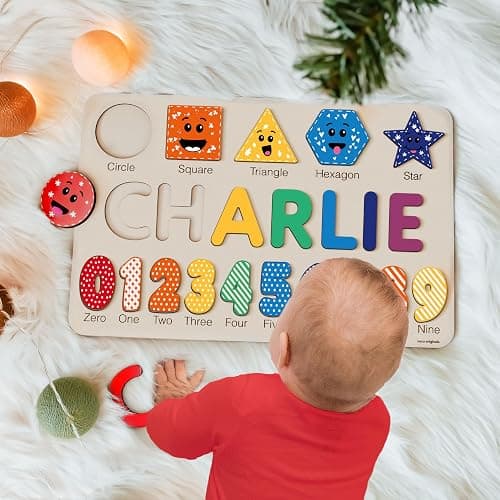 Wood Name Puzzle, Kid Gifts, Toddlers Name Puzzle, Baby Boy and Girl Gift, Toddler Gifts, Birthday Gift, Toddler Toy, Baby Toy, Montessori, Custom Blocks thumbnail 3