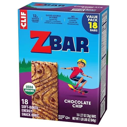 Zbar - Chocolate Chip - Soft-Baked Energy Snack Bars - Non-GMO - 12g Whole Grains - USDA Organic Granola Bars - Snacks for Kids (18 Pack) thumbnail 13