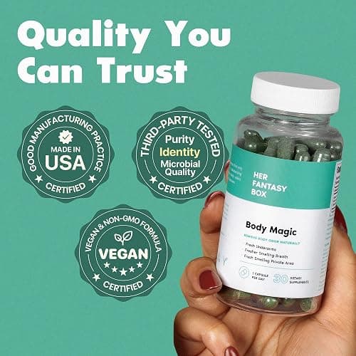 Her Fantasy Box | Body Magic | Chlorophyll Capsules - 30 Vegan Capsules for Detox, Digestion, Gut Health, Skin Support, and Oily Skin - Natural Energy Booster thumbnail 5
