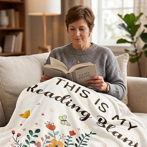 Glydein Book Lovers Gifts for Women Men, Flannel Soft Book Reading Blanket Decor, Reader Gifts for Birthday, Reading Accessories, Bookish Bookworm Gift - 50'' x 60'' thumbnail 2
