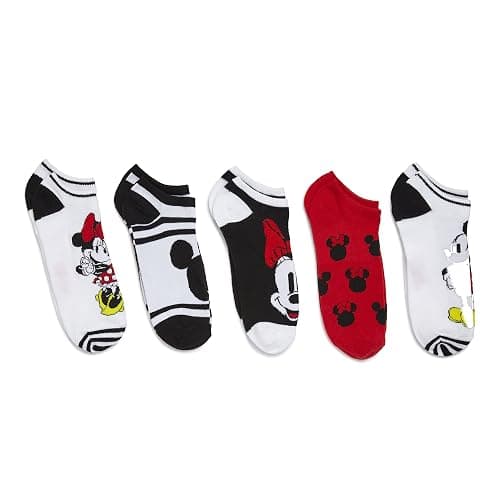 Disney Women's Mickey Mouse 5 Pack No Show Socks thumbnail 2