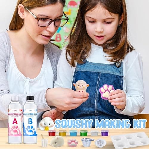 Liquid Silicone for Taba Squishy Kit - 200g 1:1 AB Ratio Mixed Super Soft Silicone Rubber for Squishy Maker, Perfect DIY Stress Relief Gift Making Kit for Taba Squishy, Taba Bear, Flocking Cat's Paw thumbnail 2