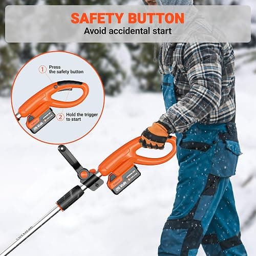 VOLTASK 24V 13-inch Cordless Snow Shovel with Directional Plate, Battery & Quick Charger Included thumbnail 7