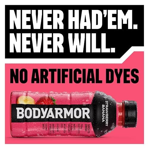 BODYARMOR Sports Drink Sports Beverage, Strawberry Banana, Coconut Water Hydration, Natural Flavors With Vitamins, Potassium-Packed Electrolytes, Perfect For Athletes, 16 Fl Oz (Pack of 12) thumbnail 5
