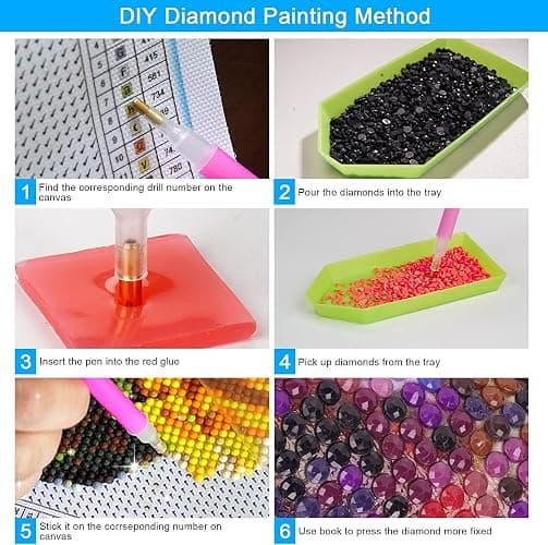 5D Adult Diamond Art Painting Kit,Villain Diamond Painting Kit-6 Pieces,Round Diamond Digital Painting Kit,Gemstone Art Painting Kit,DIY Diamond Painting Kit for Beginners (11.8x15.7 inches) thumbnail 5