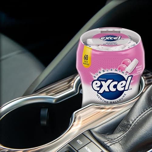 EXCEL White Bubblemint, Teeth Whitening Sugar Free Chewing Gum, 60 Pieces, 6 Bottles thumbnail 8