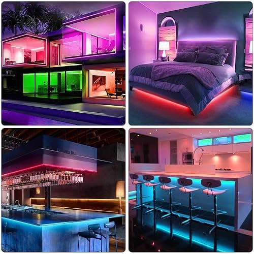 KEELIXIN LED Lights Music Sync RGB LED Strip Lights with APP & Remote Control thumbnail 6