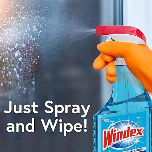 Windex Original Blue Glass and Window Cleaner, Removes Fingerprints, Smudges, and Smears, 765mL, (Pack of 3) thumbnail 2