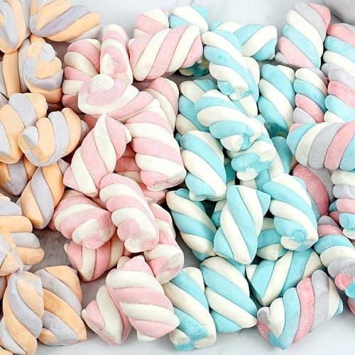 The Hampton Candy Company Pink & White Marshmallow Twists, 8.8 Oz. Bag, Pink Candy, Bulk Marshmallows, Docile sold by The Hampton Candy Company - 8.8 Ounce - Pink & White thumbnail 5