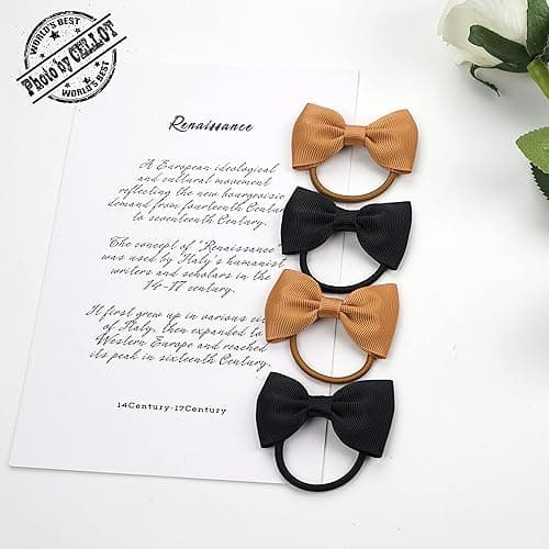 CÉLLOT Toddler Hair Accessories - 40pcs 2.75" Elastics Rubber Ribbon Bands, Bows for Baby Girls, Kids & Children thumbnail 7