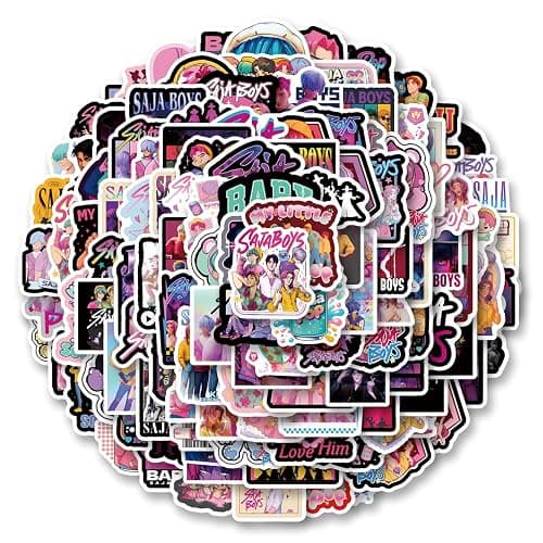 120pcs Saja Boys Stickers Pack, Cartoon Cute Vinyl Waterproof Decals for Water Bottle,Laptop,Phone,Skateboard,Scrapbooking,Bumper Gifts for Kids Teens for Party Supply thumbnail 4