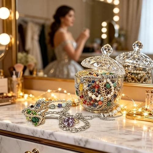 Mpbxisn Mystery Jewelry Jar, Vintage,Goth Surprise Jewelry Set Gift for Her thumbnail 5