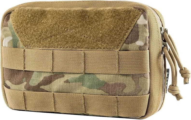 OneTigris MOLLE Pouch, Tactical Admin Pouch Belt EDC Tool Organizer Zippered Utility Waist Pack 7.5"x5"x2" - Image 1