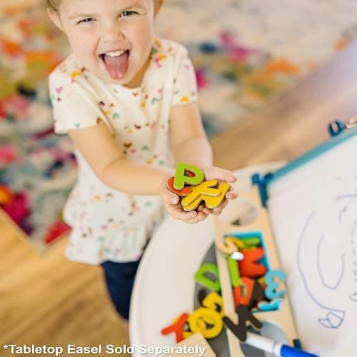 Melissa & Doug Deluxe Magnetic Letters and Numbers Set – 89 Wooden Alphabet Magnets & Numbers, Educational Learning Toys for Preschool Kids Ages 3+ thumbnail 7