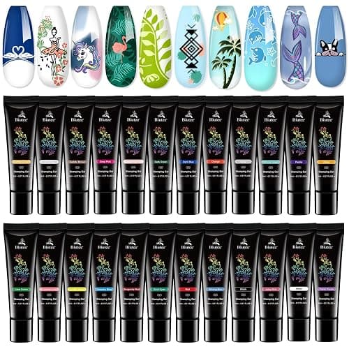 Biutee Nail Stamping Gel Polish 24 Colors Stamp Polish Gel 0.17 Fl Oz UV LED for Nail Art Stamping Plate Stamper Soak Off Printed DIY Nail Art Design 5ML - Image 1