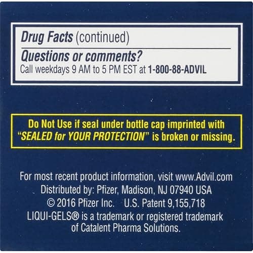 Advil PM Liqui-Gels Pain Reliever and Nighttime Sleep Aid, Pain Medicine with Ibuprofen for Pain Relief and Diphenhydramine HCL for a Sleep Aid - 40 Liquid Filled Capsules - Back to College - Liqui Gels thumbnail 14