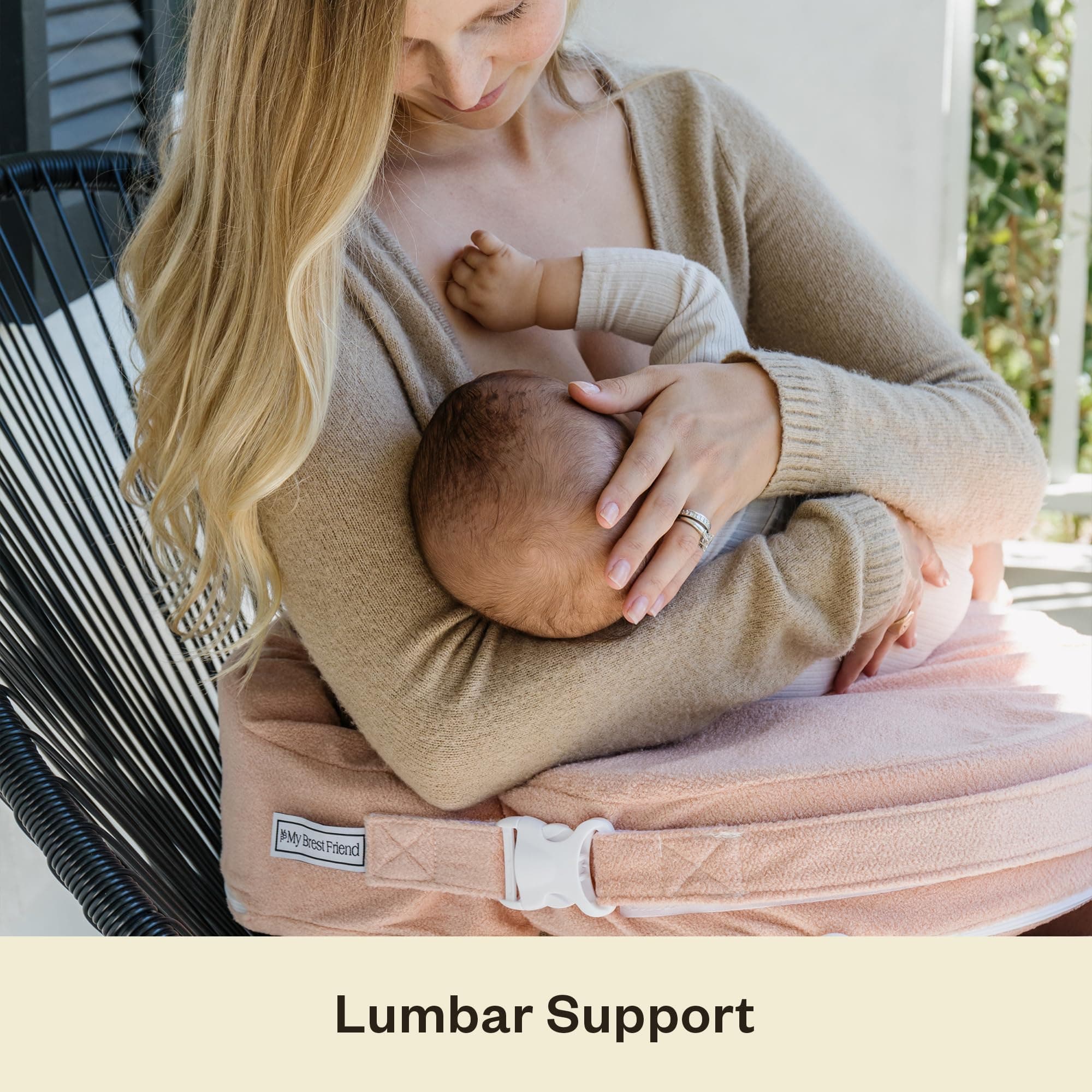 MY BREST FRIEND Deluxe Breastfeeding Pillow, Soft Rose thumbnail 5