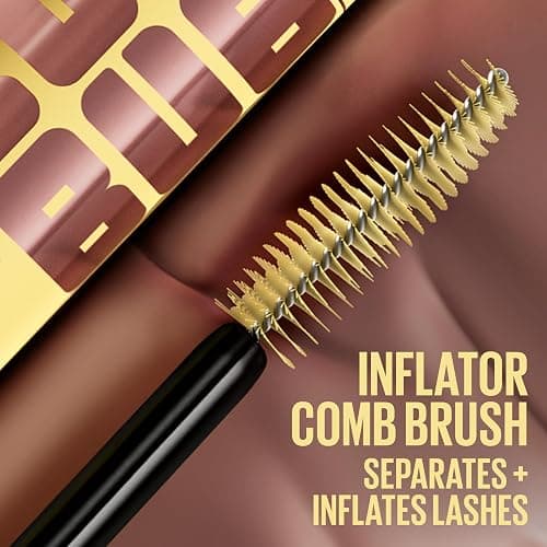 Maybelline The Colossal Bubble Washable Mascara, Buildable Mascara Volume and Length Formula for Bold, Separated Lashes, Blackest Black, 1 Count thumbnail 6