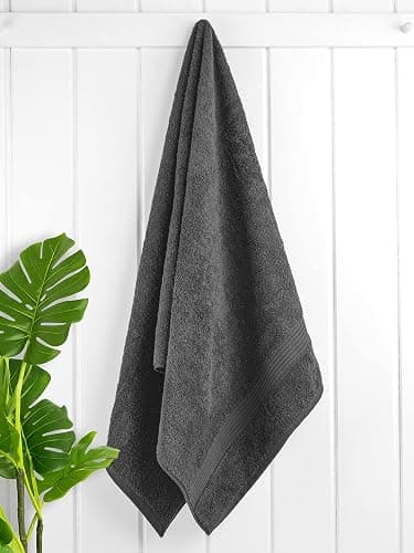 Cotton Paradise 4 Piece Turkish Bath Towels for Bathroom, Extra Large Soft Plush Towels Bathroom Set, Dark Gray thumbnail 2