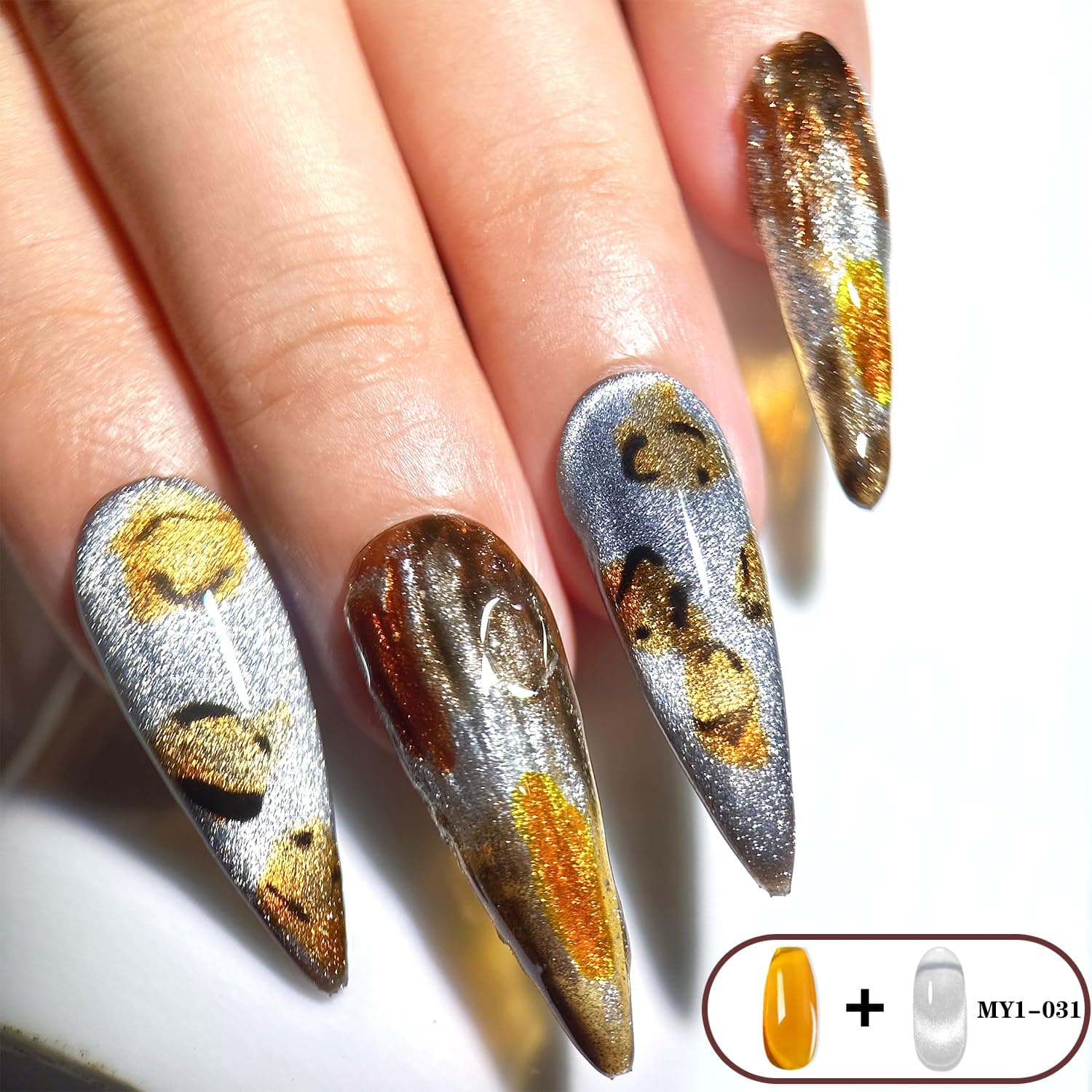 Senvenski Jelly Jelly Crystal Gel Nail Polish Nail Gel, Tortoise Shell Nails, Orange Clear Red Grey Brown Gel Nail Polish Gift UV LED Manicure Art Varnish Kit Set (BT6-002) thumbnail 3